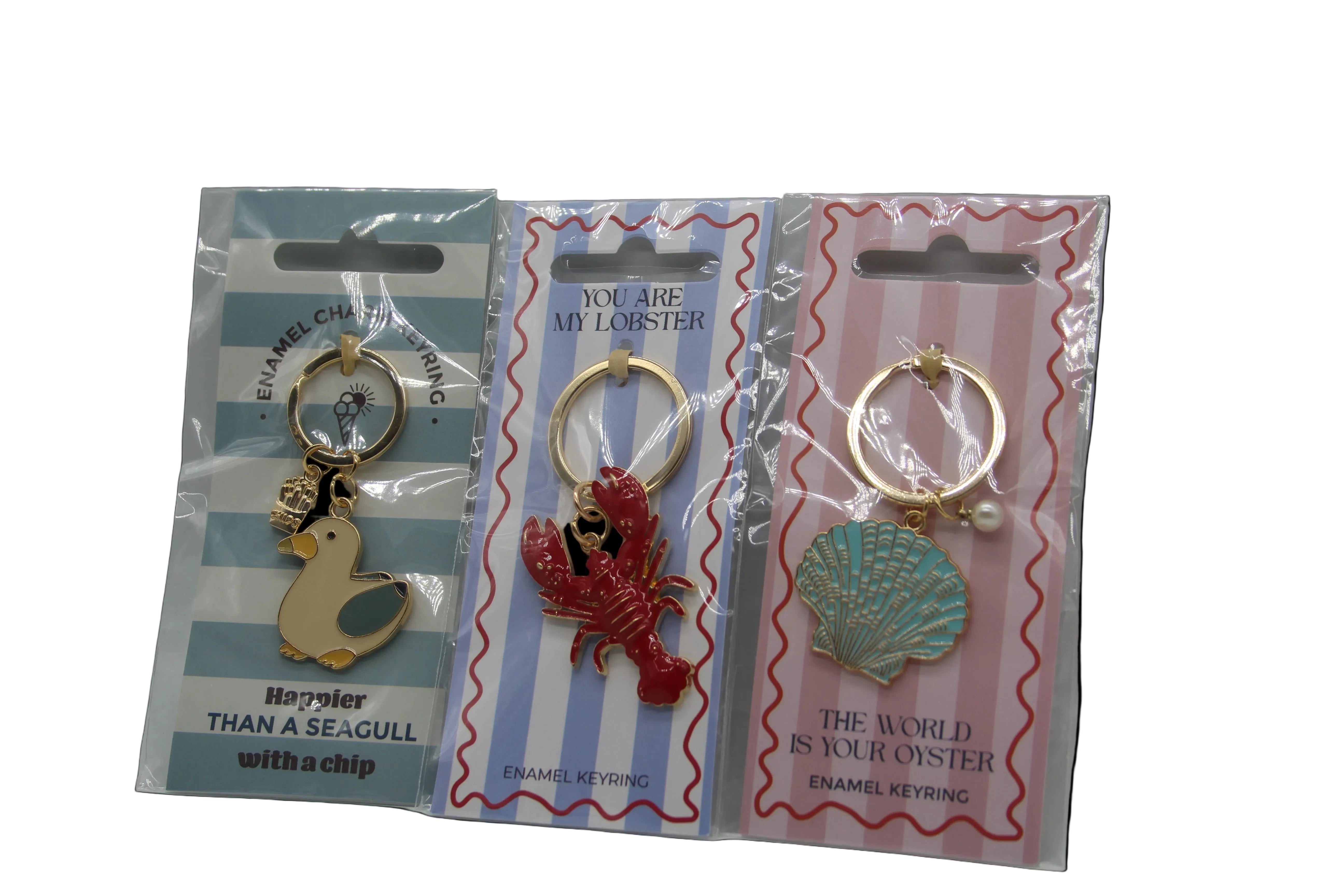 Coastal keyring collection set of 3